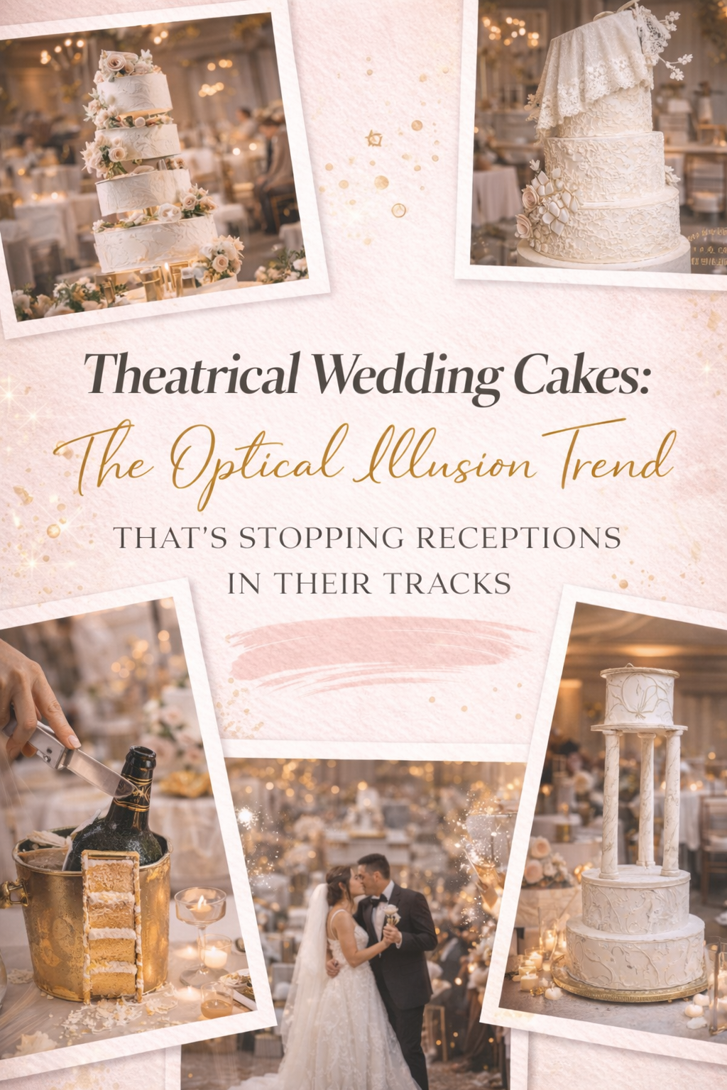 🎭 Theatrical Wedding Cakes: The Optical Illusion Trend That’s Stopping Receptions in Their Tracks
