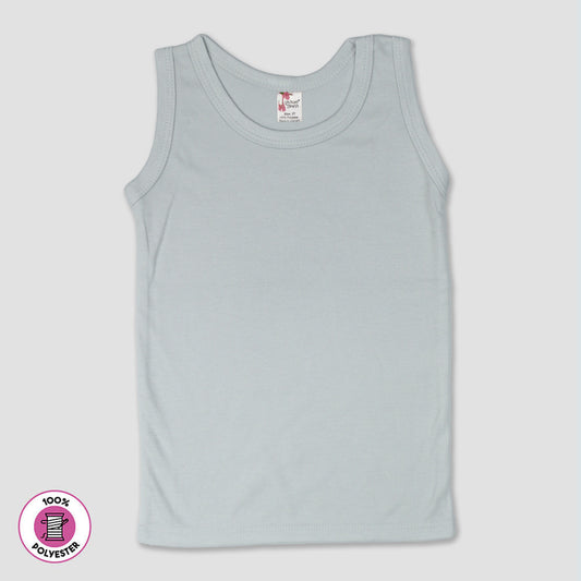 Toddler Tank Tops – 100% Polyester Silver Silver 5T