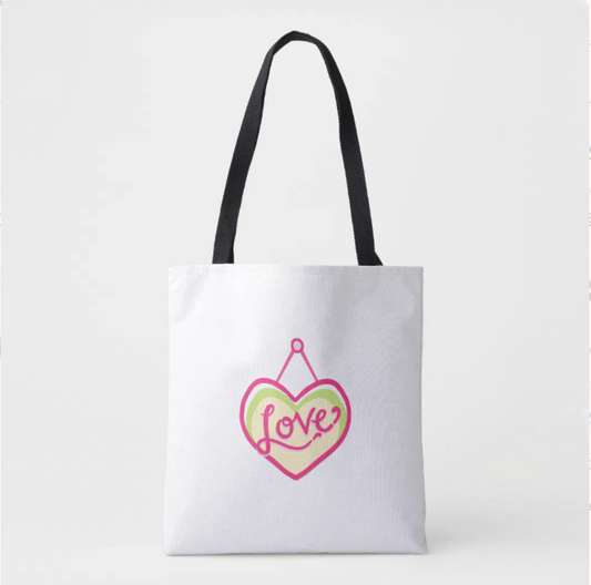 Love Tote Bag- Stylish Everyday Canvas Bag