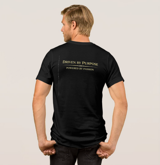 Driven By Purpose Metallic Gold Corporate Event Tri-Blend Shirt