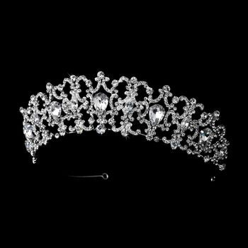 Opulent Crystal Tiara – Gold Edition #0031