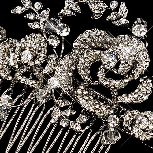Classic Rhinestone Hairpiece – Ivory Edition #0294