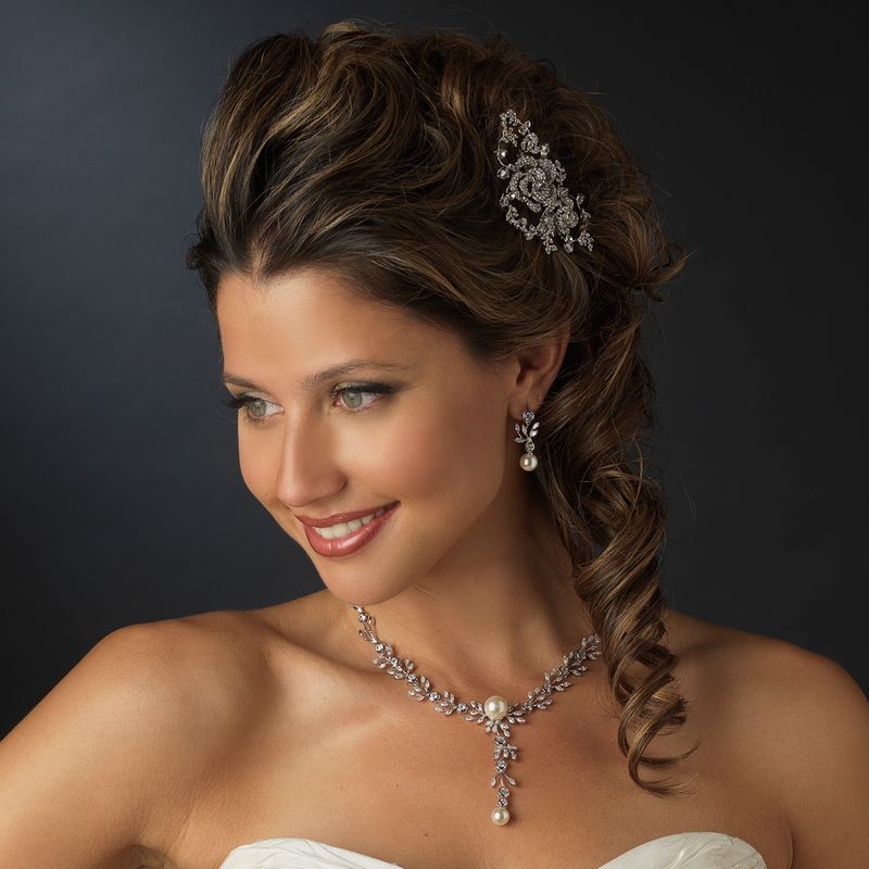 Radiant Pearl Hairpiece – Silver Edition #0509