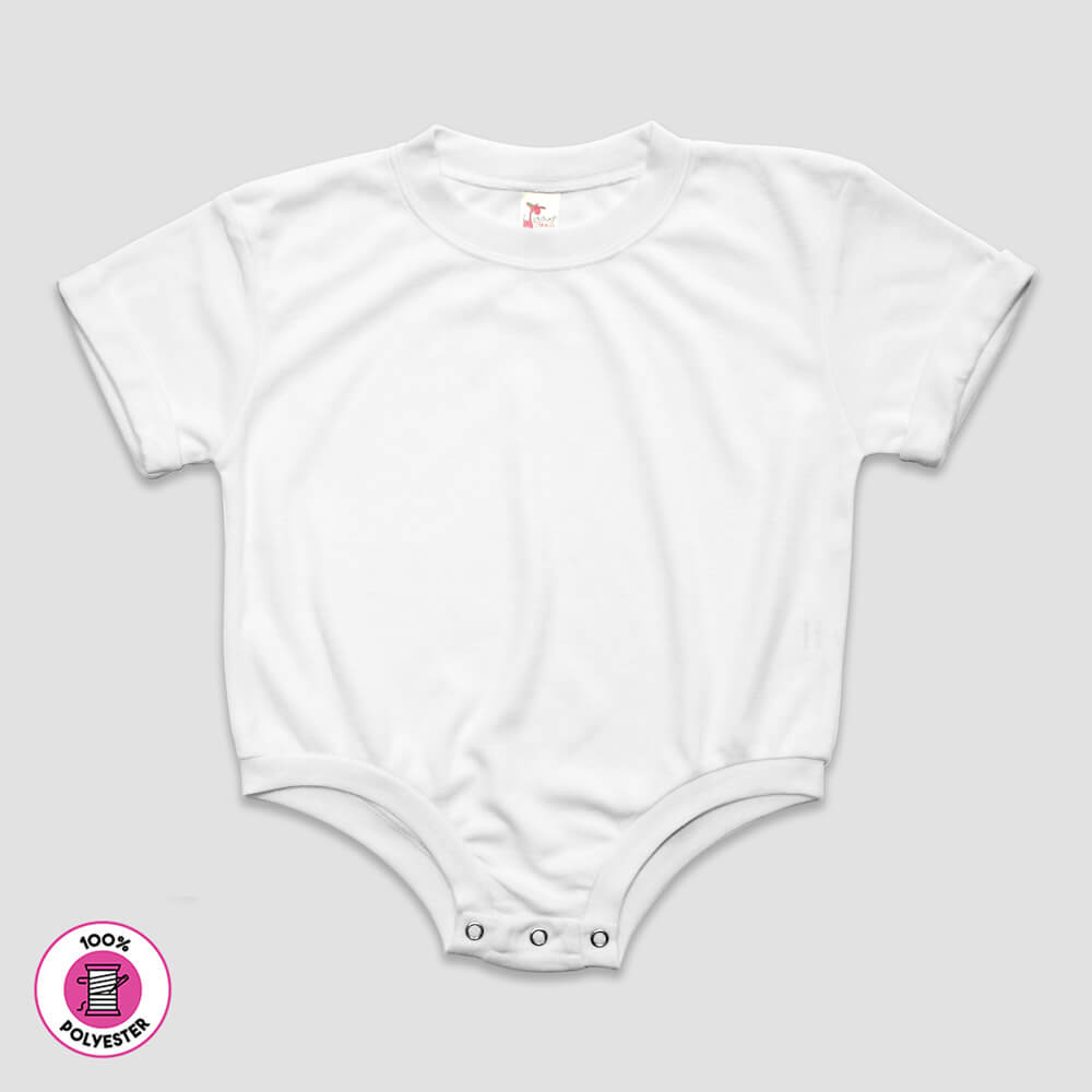 Rolled Short Sleeve Baby Bubble Rompers - Premium 100% Polyester Silver additional image 2