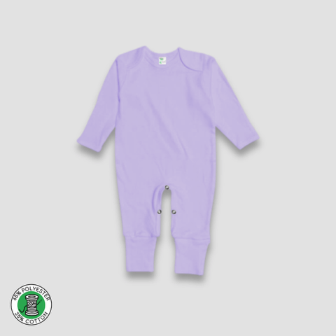 Baby One-Piece Pajamas With Fold Over Mittens & Footies – Polyester Cotton Blend Pink additional image 1
