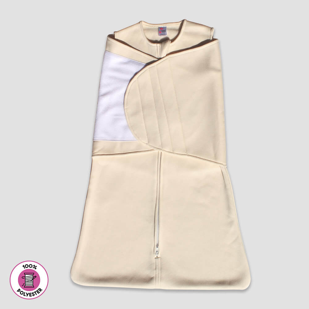 Baby Swaddle Sleep Sack 100% Polyester Fleece White additional image 1