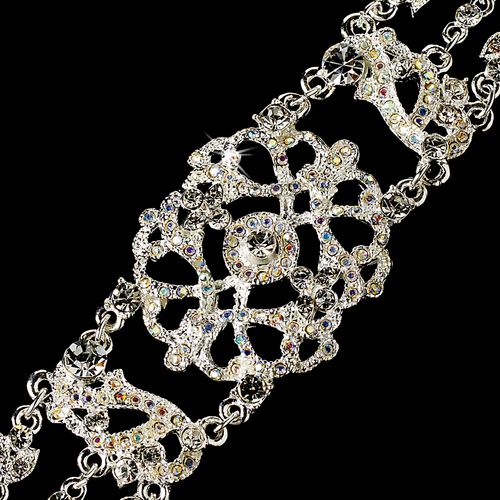 Opulent Rhinestone Bracelet – Silver Edition #1339
