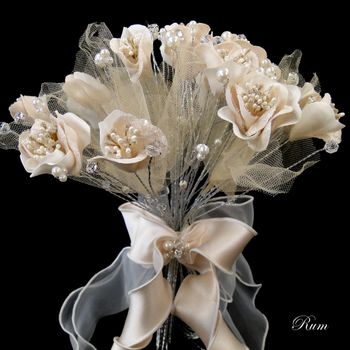 Bridal Wedding Bouquet 243 White Rum Ivory Pink 43