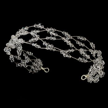 Charming Silver Clear Austrian Crystal Bead Headband 8363 69