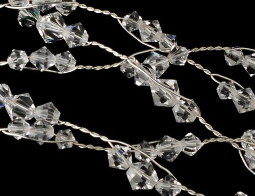 Charming Silver Clear Austrian Crystal Bead Headband 8363 82
