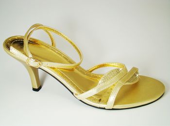 Radiant Gold Heel Evening Shoes– Gold Edition #0435