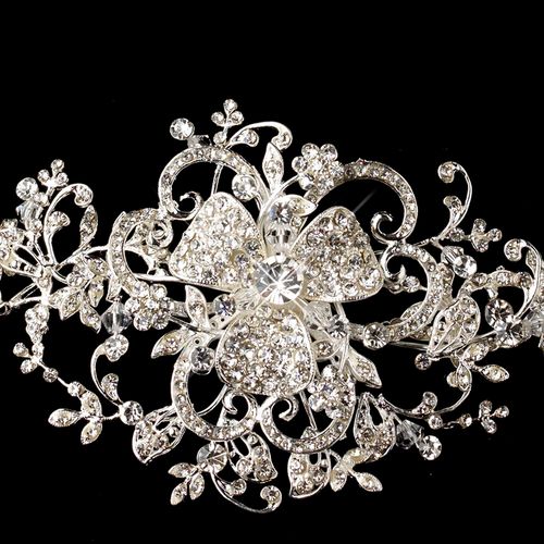 Floral Rhinestone Design Ribbon Headband Or Belt 3325 106