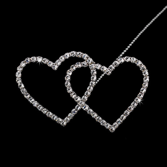 Forever Always Crystal Double Heart Bouquet Jewel Bq 223 Silver Or Gold 70