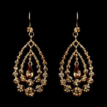 Gold Topaz Earring Set 24802 26