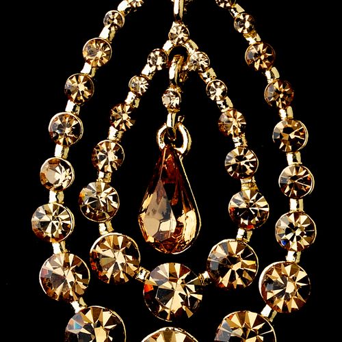 Radiant Gold Topaz Earring Set– Gold Edition #1130