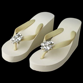 Radiant Rhinestone Flats – Ivory Edition #0855