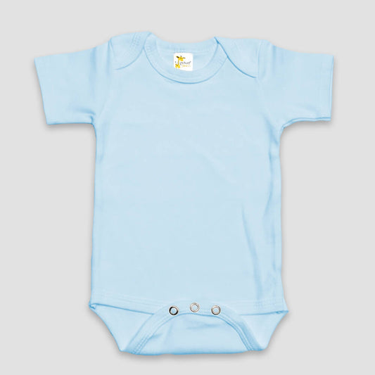 Baby Short Sleeve One-Piece Onesies – Premium 100% Cotton Blue Blue 6-12M