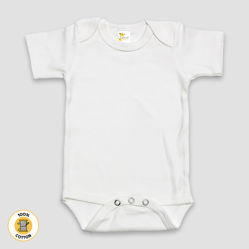 Baby Short Sleeve One-Piece Onesies – Premium 100% Cotton Black Black 0-3M