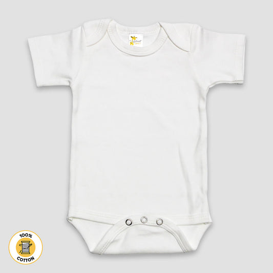 Baby Short Sleeve One-Piece Onesies – Premium 100% Cotton Black Black 0-3M