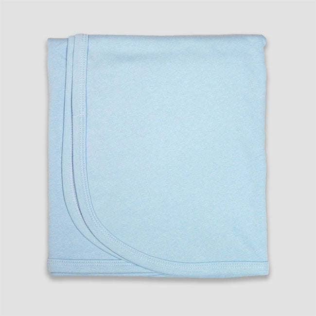 Baby Receiving Blankets – Premium 100% Cotton Blue Blue One Size
