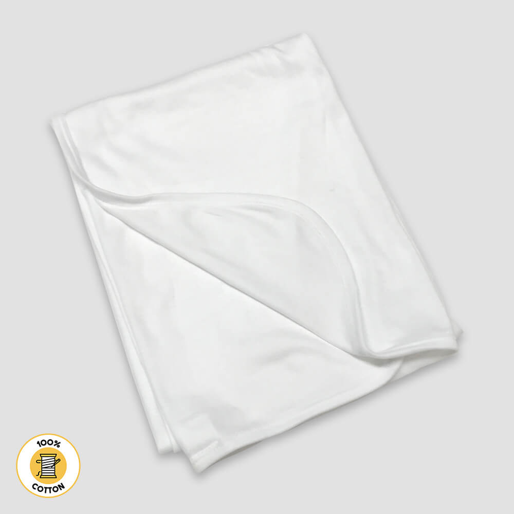 Baby Receiving Blankets – Premium 100% Cotton White White One Size