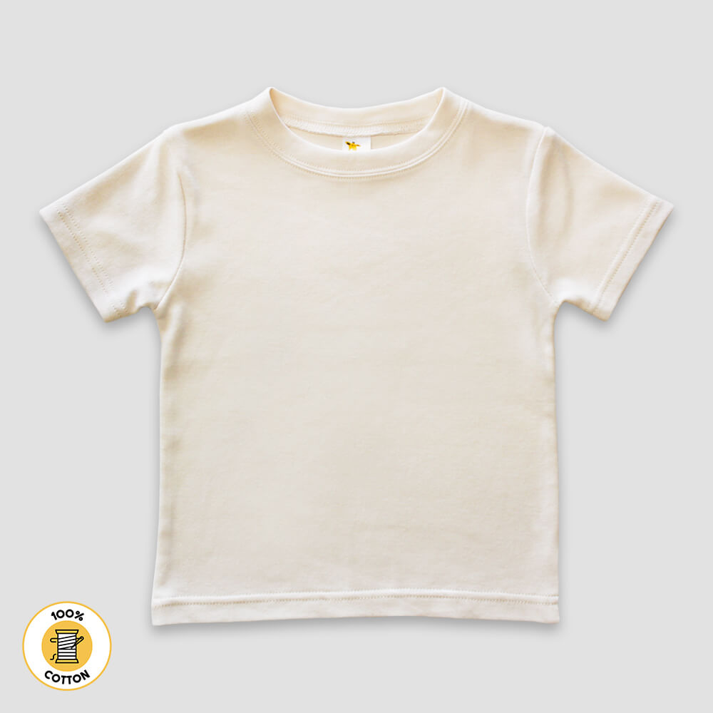 Baby Crew Neck T-Shirts – Premium 100% Cotton White additional image 2