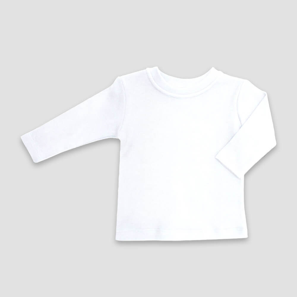 Baby Long Sleeve Crew Neck T-Shirts – Premium 100% Cotton Black Black 3-6M