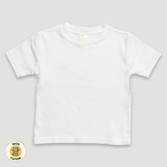 Youth Crew Neck T-Shirts – Premium 100% Cotton White White XS
