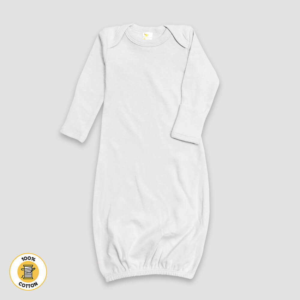 Baby Sleeping Gown With Fold Over Mittens – Premium 100% Cotton Navy additional image 3