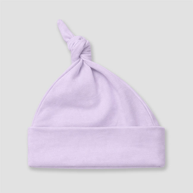 Baby Knotted Beanie Hats – Polyester Cotton Blend White additional image 2