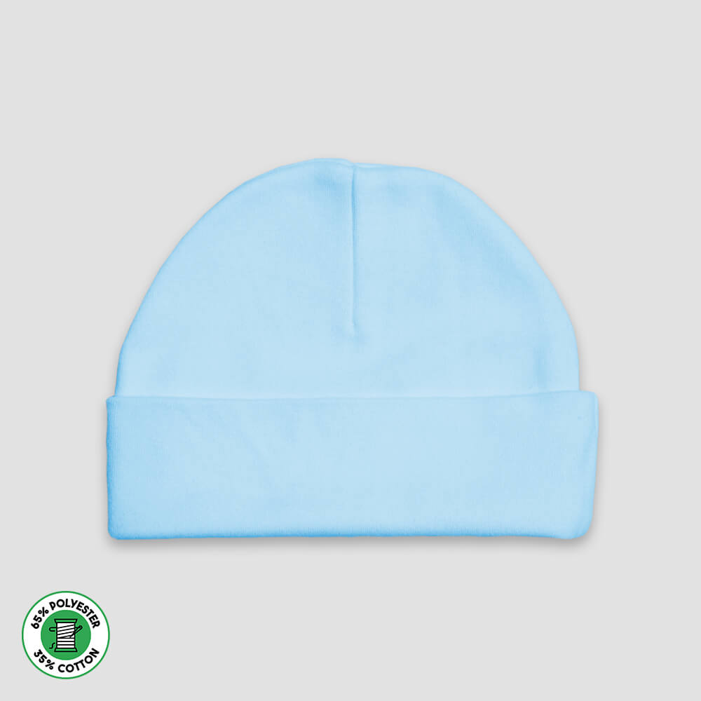 Baby Beanie Hats – Polyester Cotton Blend White additional image 4