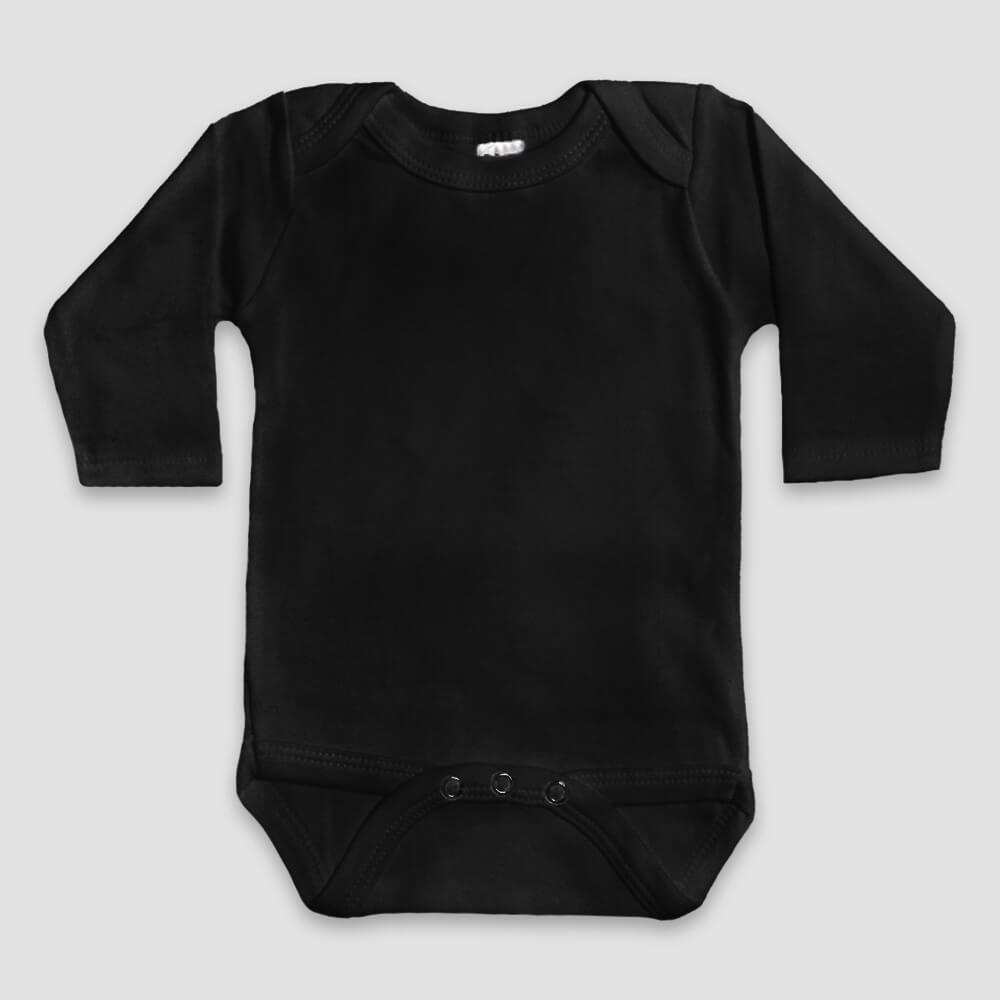 Baby Long Sleeve One-Piece Onesies – Polyester Cotton Blend White additional image 3