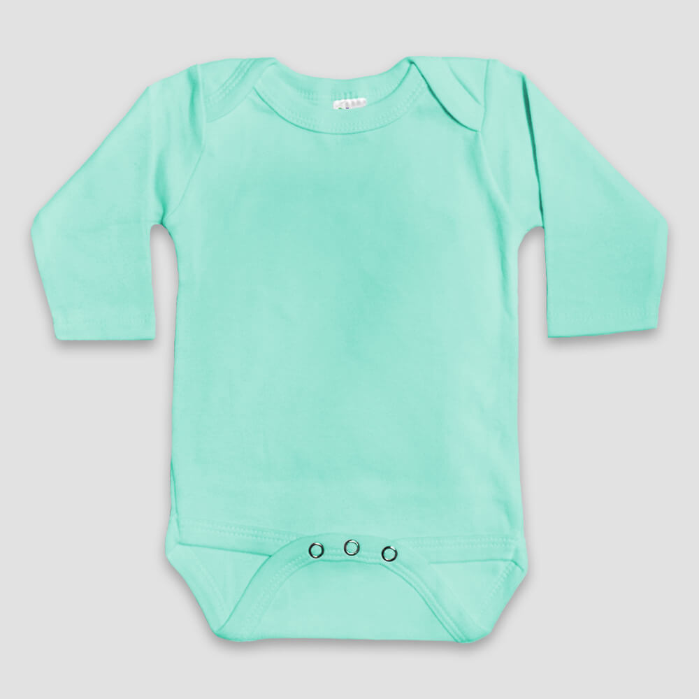 Baby Long Sleeve One-Piece Onesies – Polyester Cotton Blend White additional image 4