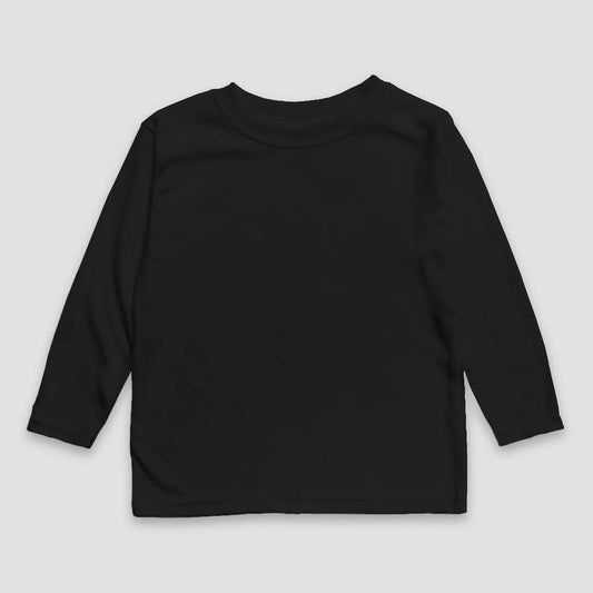 Youth Long Sleeve T-Shirts - 65% Polyester 35% Cotton Blend Black Black S