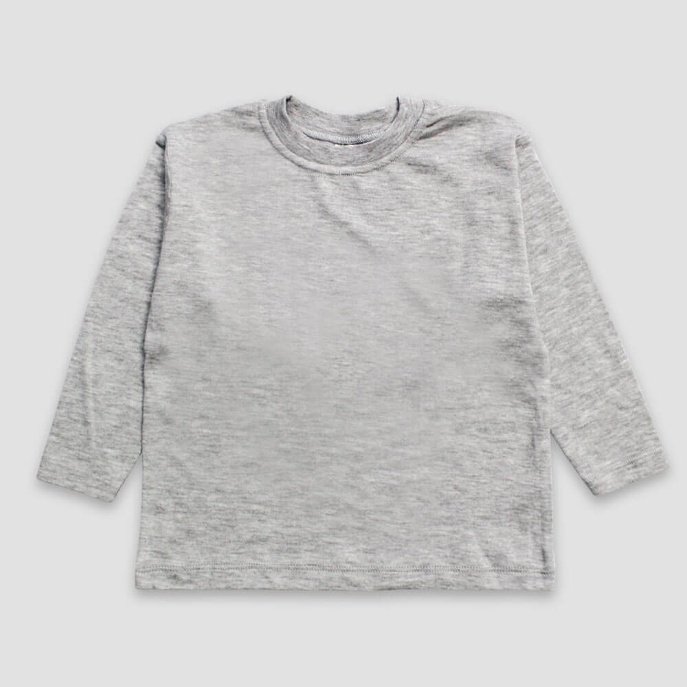 Youth Long Sleeve T-Shirts - 65% Polyester 35% Cotton Blend White additional image 2