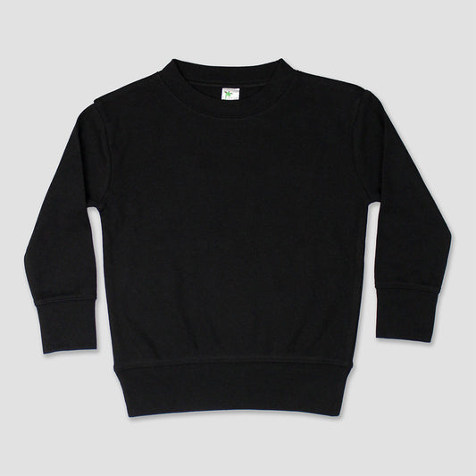 Toddler Long Sleeve Pullover Shirts – Black - Polyester-Cotton Blend Black 5T