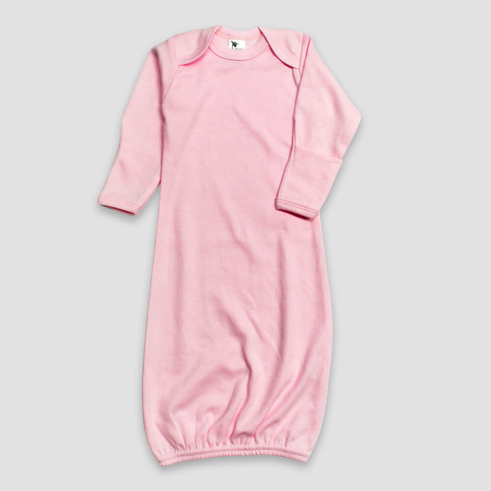 Baby Sleep Gowns With Mittens – Polyester Cotton Blend Pink Pink 0-3M