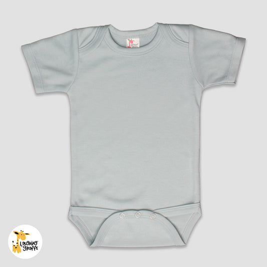 Baby Short Sleeve One-Piece Onesies - 100% Polyester Silver Silver 6-12M