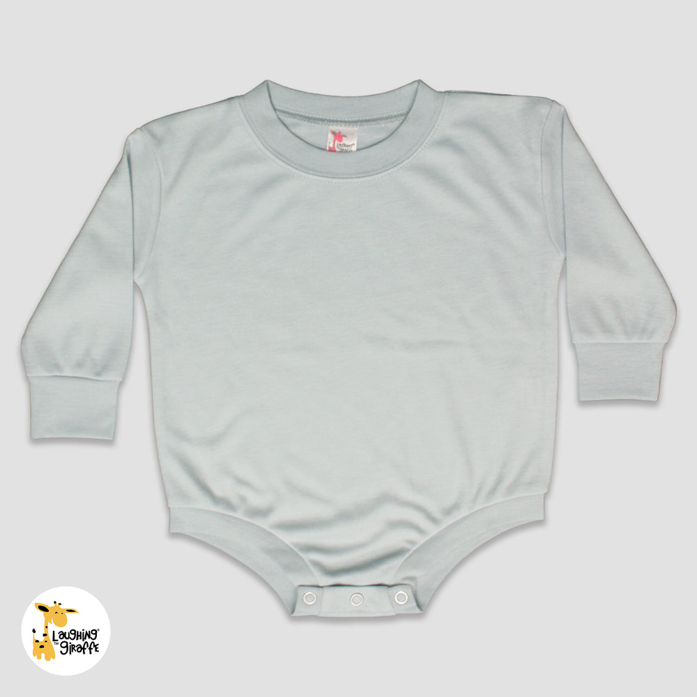 Baby Long Sleeve Bubble Romper for Sublimation – 100% Polyester White additional image 2