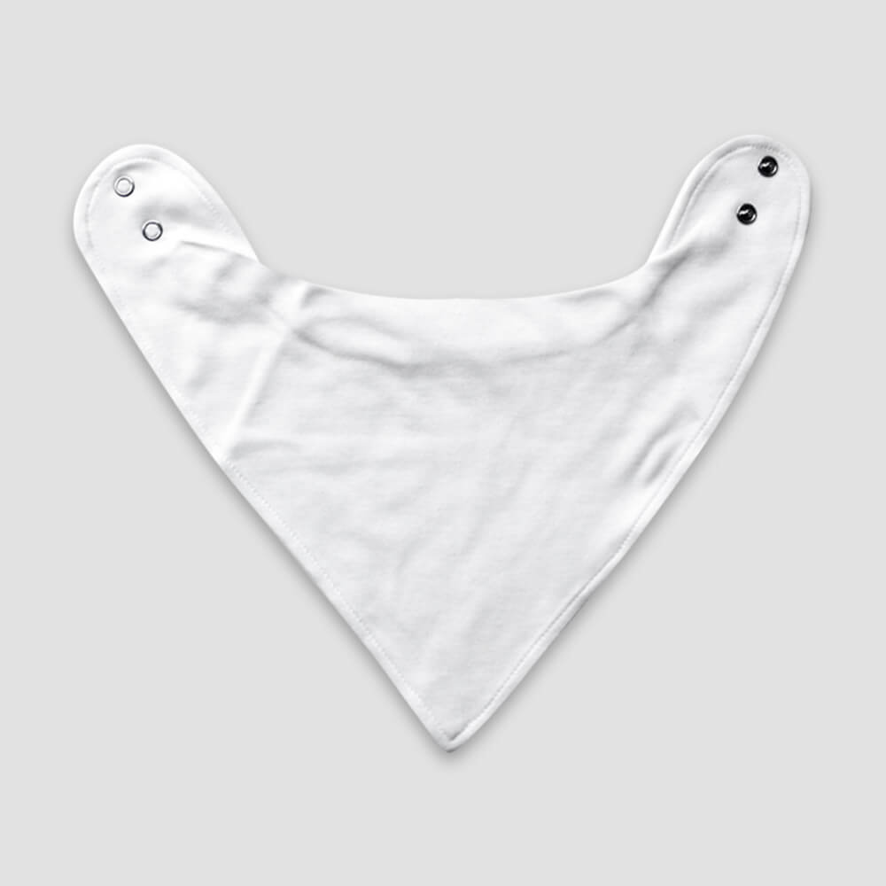 Baby Bandana Bibs - White - 100% Polyester additional image 1
