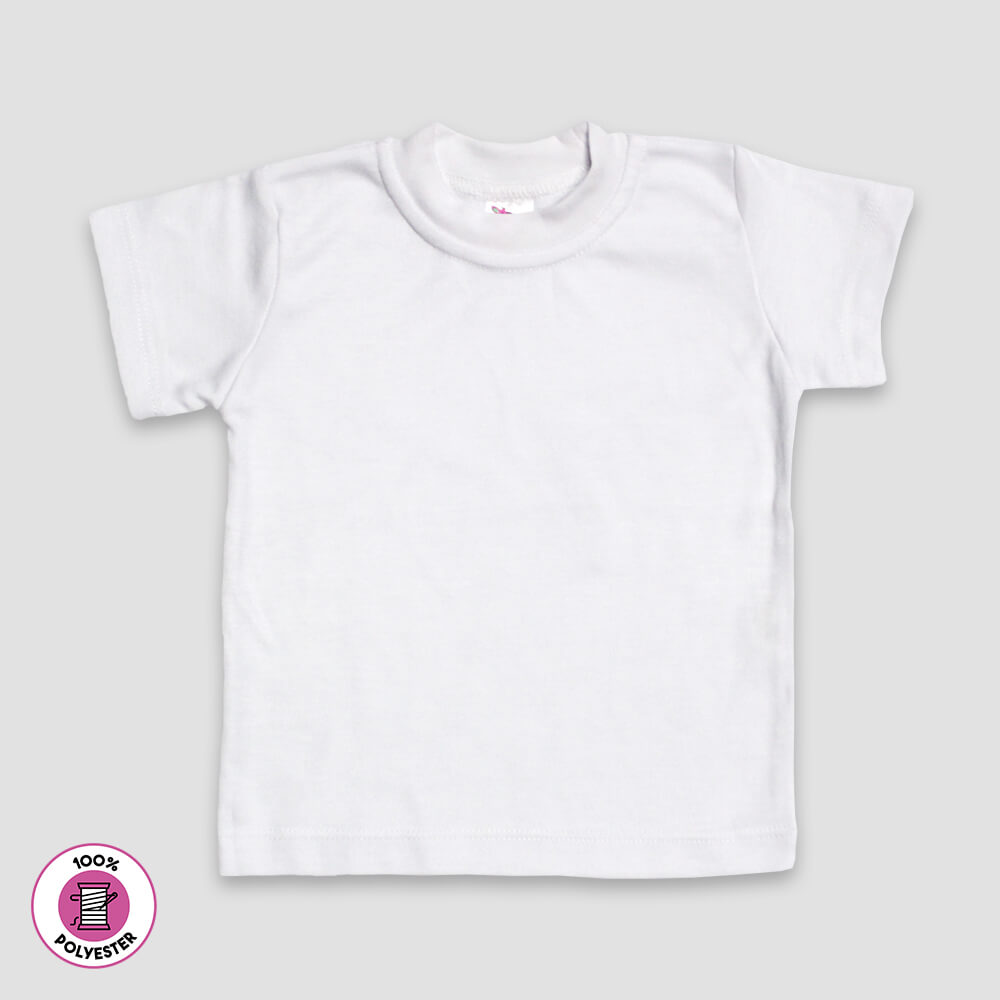 Baby Short Sleeve T-Shirts - 100% Polyester Silver additional image 2