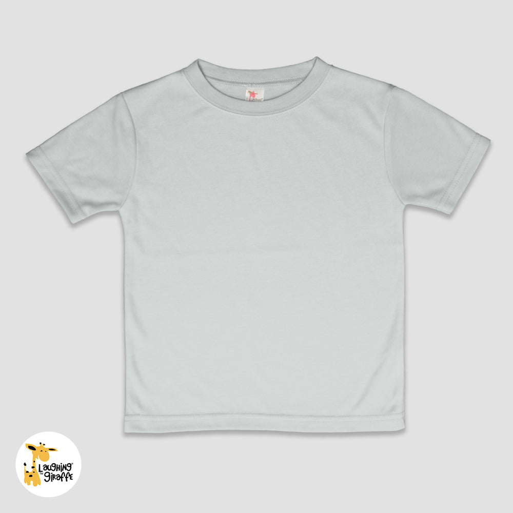 Toddler Short Sleeve T-Shirts – 100% Polyester Silver Silver 5T