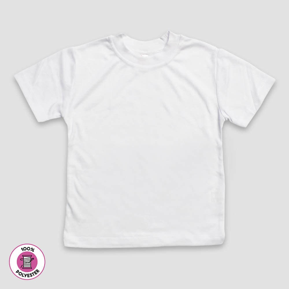 Youth Short Sleeve T-Shirts – 100% Polyester White White XS