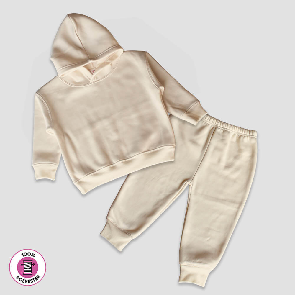 Toddler Fleece Jogger Pants and Hoodie Set - 100% Polyester White additional image 1