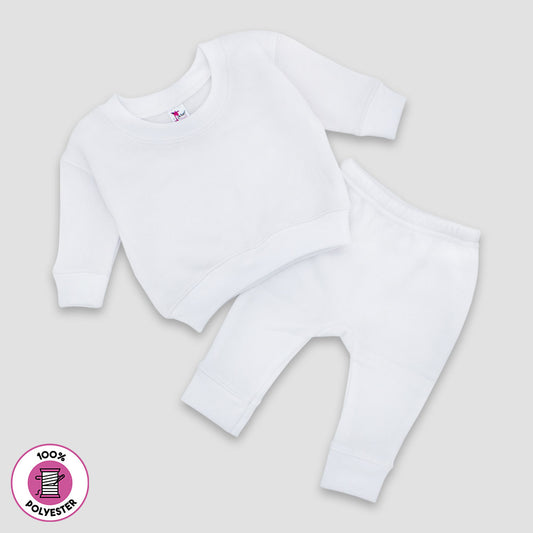Baby Sweatsuit - White - 100% Polyester White 6-12M