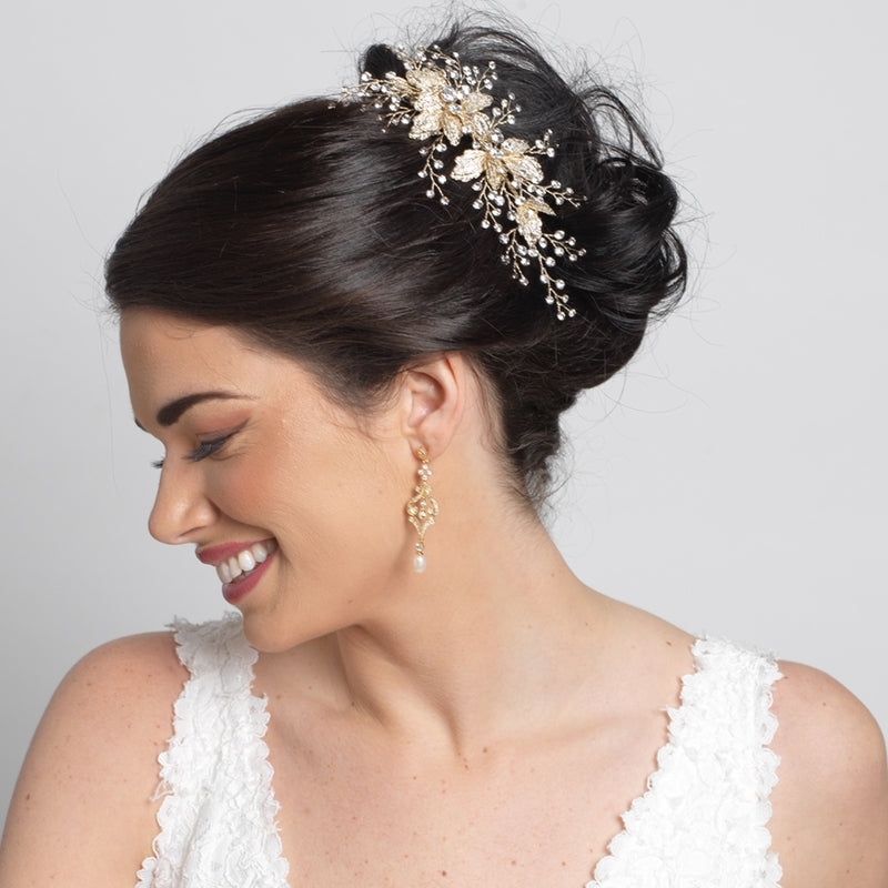 Luxe Floral Clip – Ivory Edition #0245