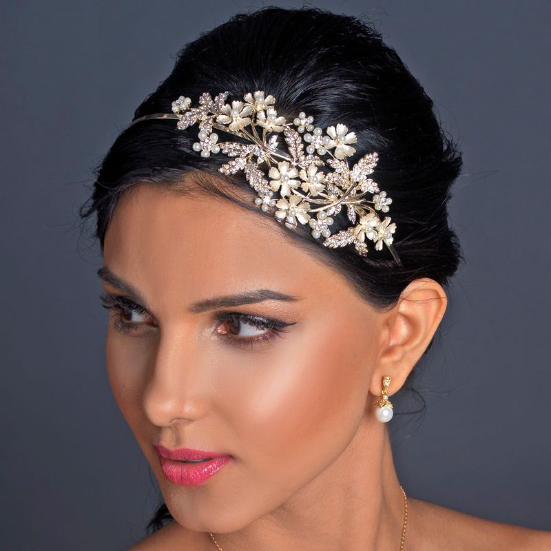 Classic Floral Headband – Champagne Edition #0662