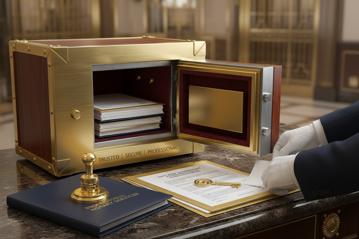 Lock Box / Safe Deposit Box Notary Service