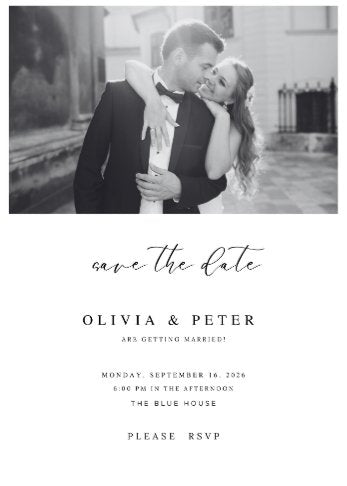 Modern Sleek Wedding Invitation –