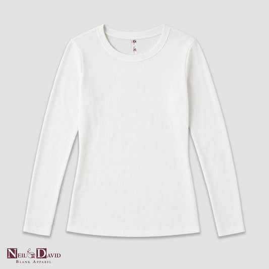 Women’s White Long Sleeve T-Shirts – 100% Polyester White XL